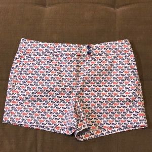 Vineyard Vines Red, White & Blue Whale Print Women's Shorts